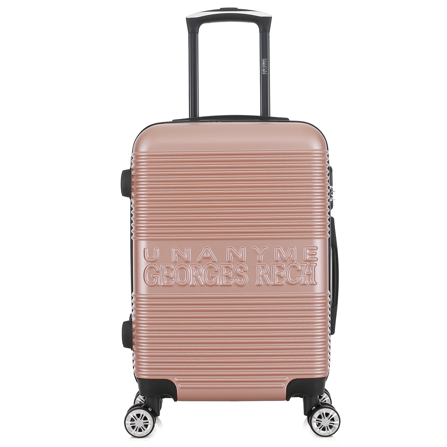 Valise rose de notre collection Georges Rech, Milan, taille S, de face