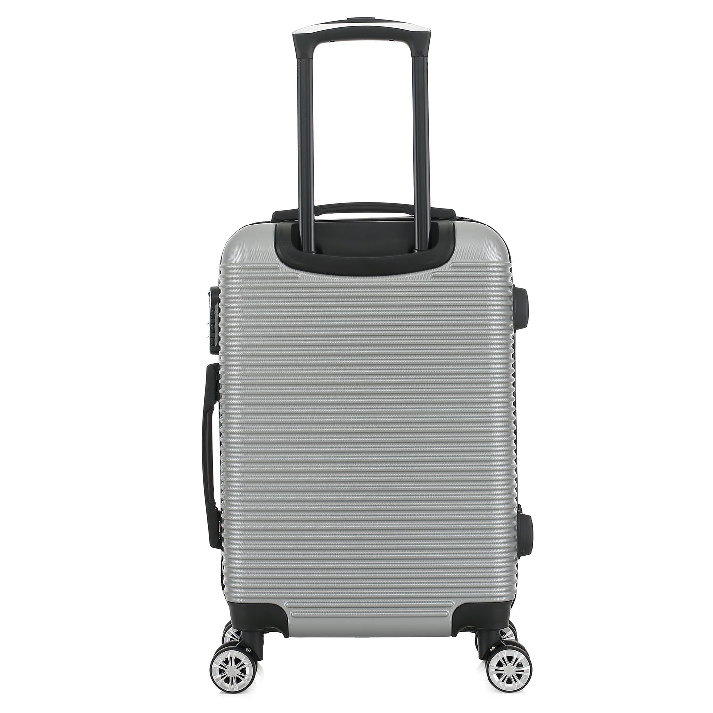 Valise argenté de notre collection Georges Rech, Milan, taille S, de dos
