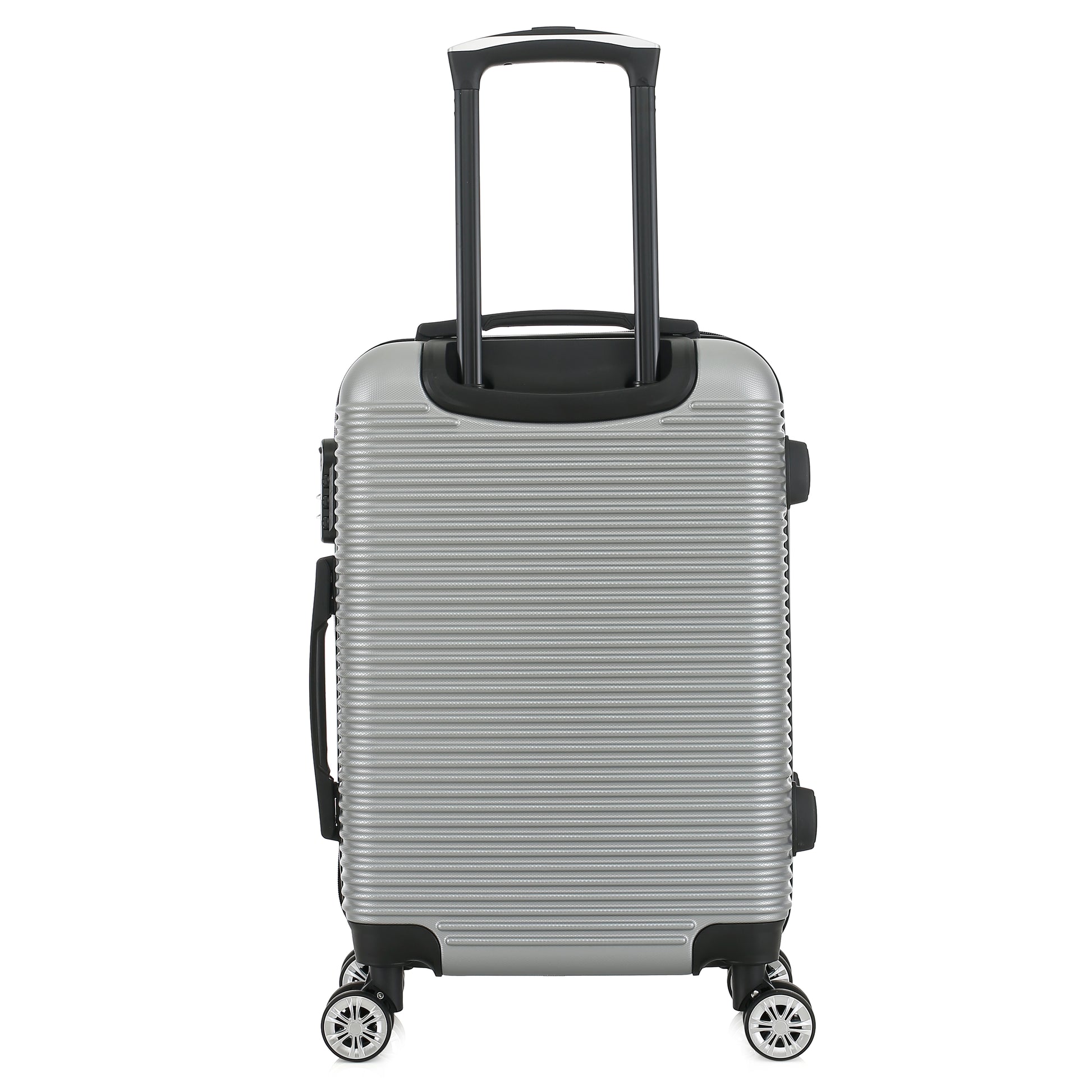 Valise argenté de notre collection Georges Rech, Milan, taille S, de dos
