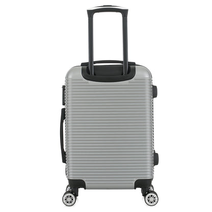 Valise argenté de notre collection Georges Rech, Milan, taille S, de dos
