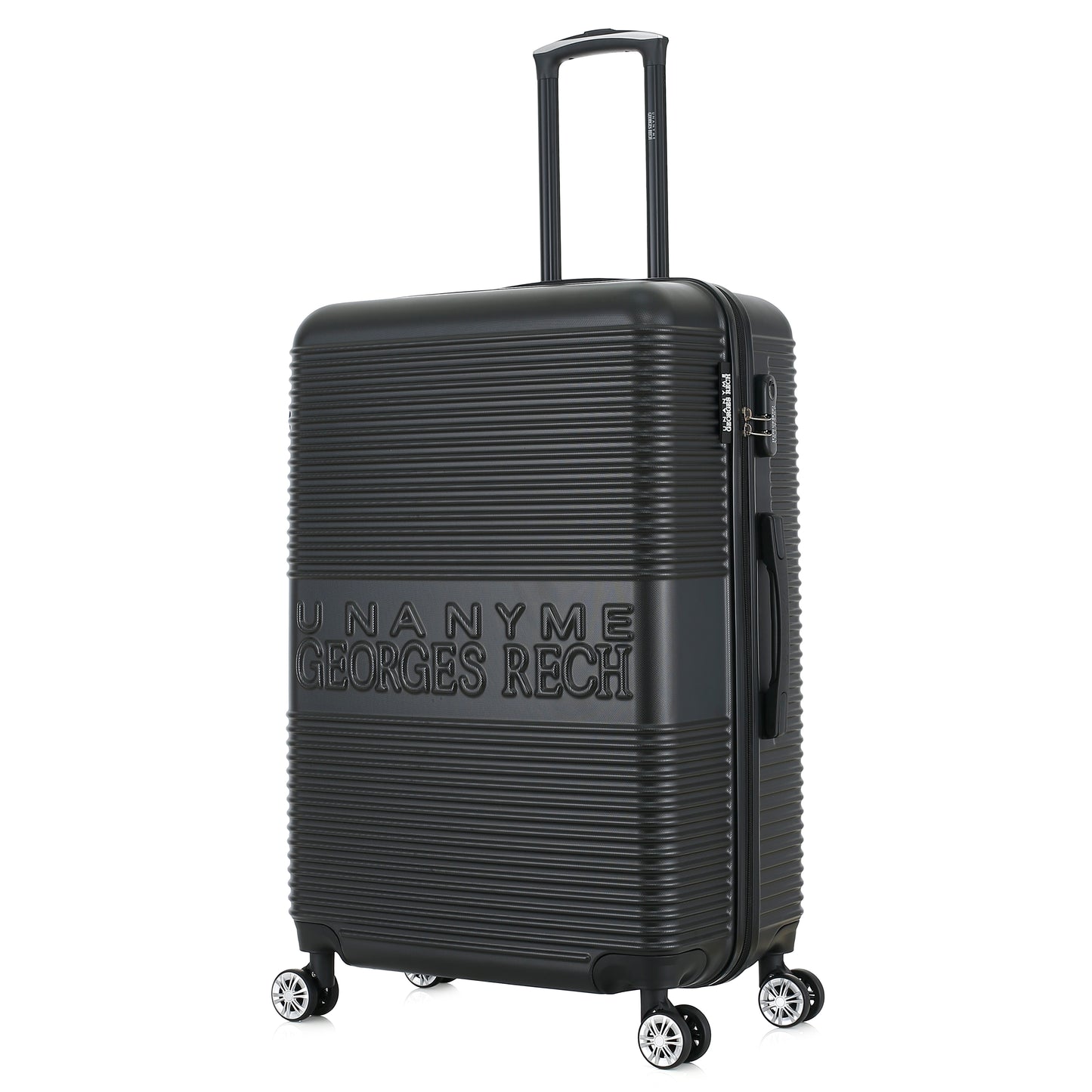 Grande valise noire de 3/4
