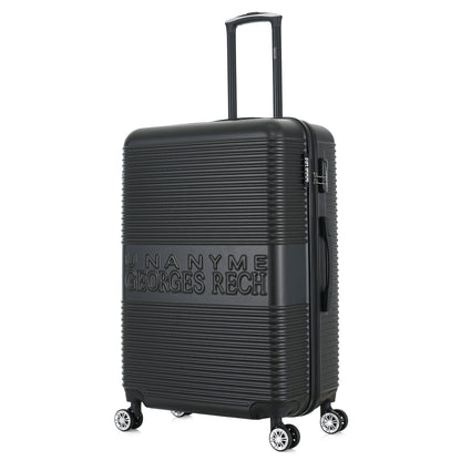 Grande valise noire de 3/4
