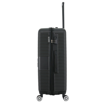 Grande valise noire de côté
