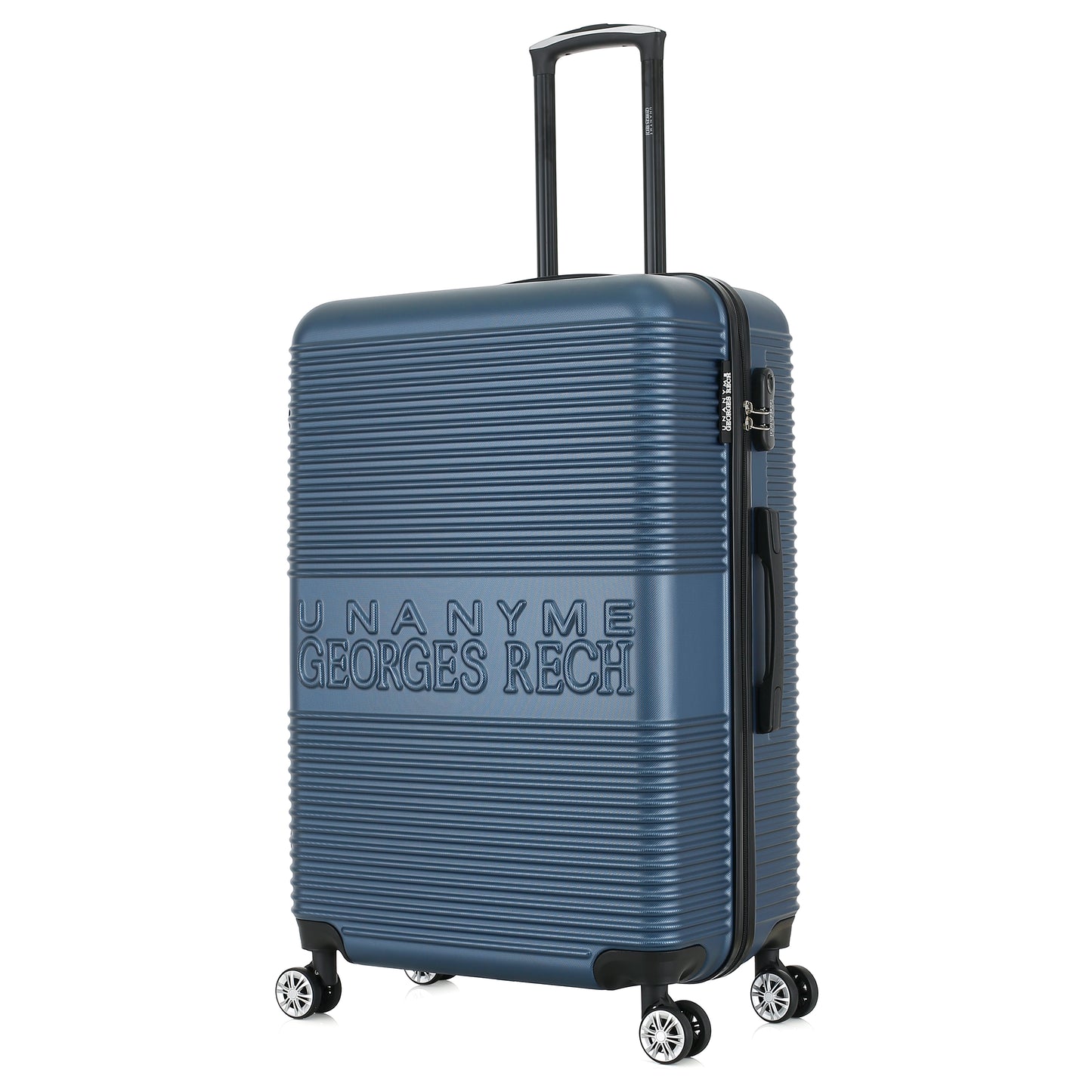 Grande valise bleue de 3/4
