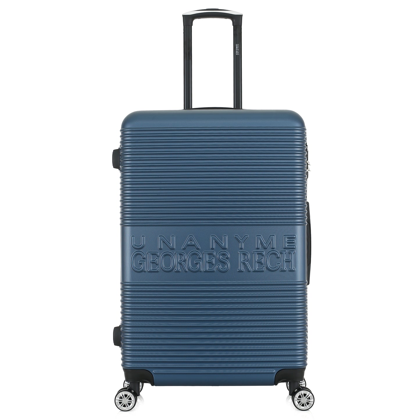 Grande valise bleue de face
