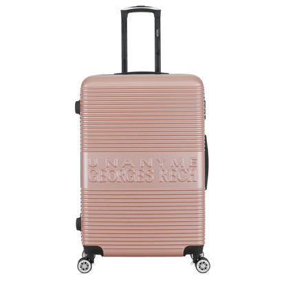 Grande valise rose de face
