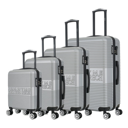 Set de 4 valises silver de notre collection Georges Rech, Milan, de côté
