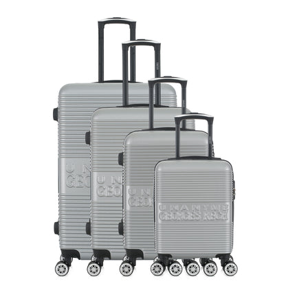 Set de 4 valises silver de notre collection Georges Rech, Milan, de face
