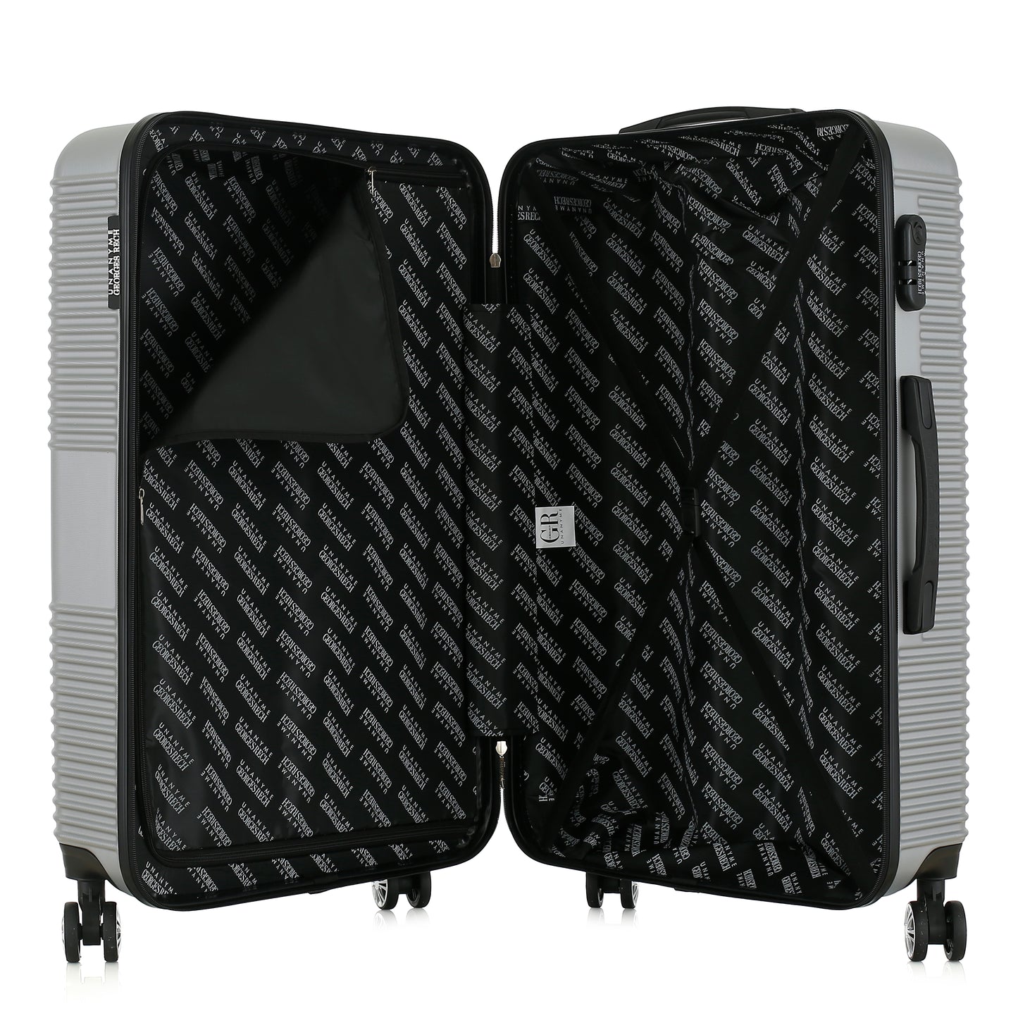 Grande valise silver ouverte
