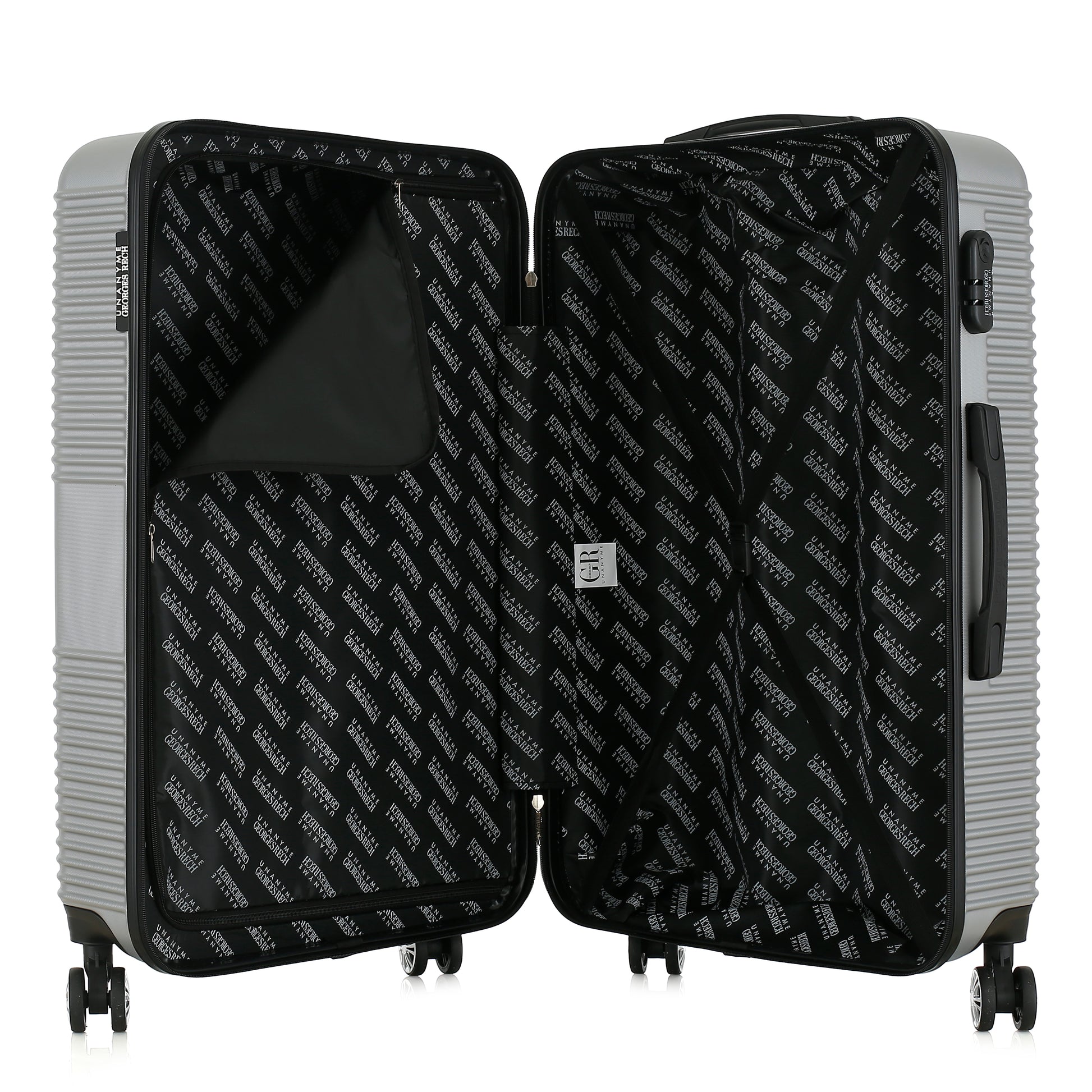 Grande valise silver ouverte
