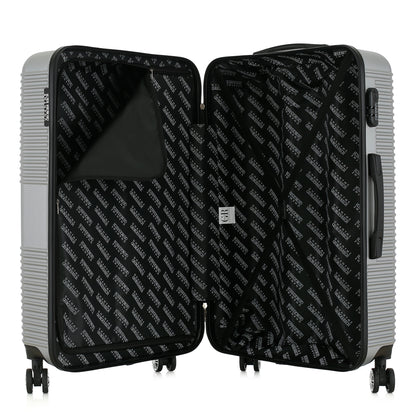 Grande valise silver ouverte
