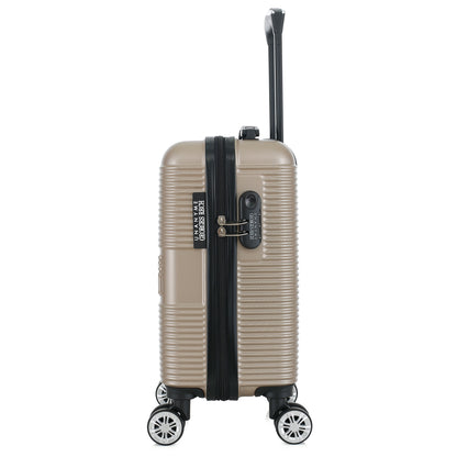 Valise beige de notre collection Georges Rech, Milan, taille XS, de côté