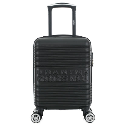 Valise noire de notre collection Georges Rech, Milan, taille XS, de face