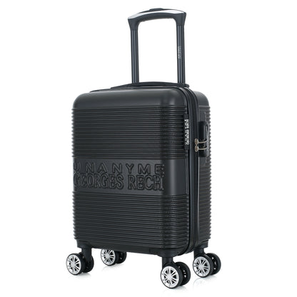 Valise noire de notre collection Georges Rech, Milan, taille XS, de 3/4