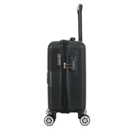 Valise noire de notre collection Georges Rech, Milan, taille XS, de côté