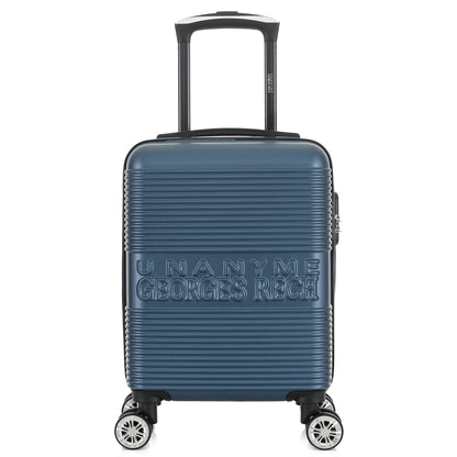 Valise bleue de notre collection Georges Rech, Milan, taille XS, de face