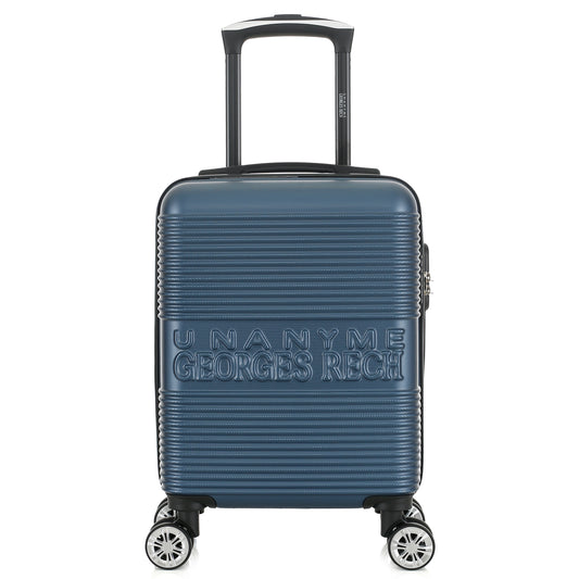 Valise bleue de notre collection Georges Rech, Milan, taille XS, de face