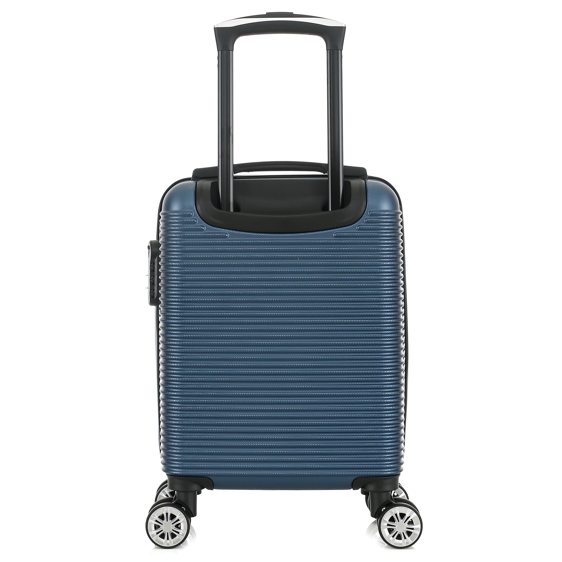 Valise bleue de notre collection Georges Rech, Milan, taille XS, de dos
