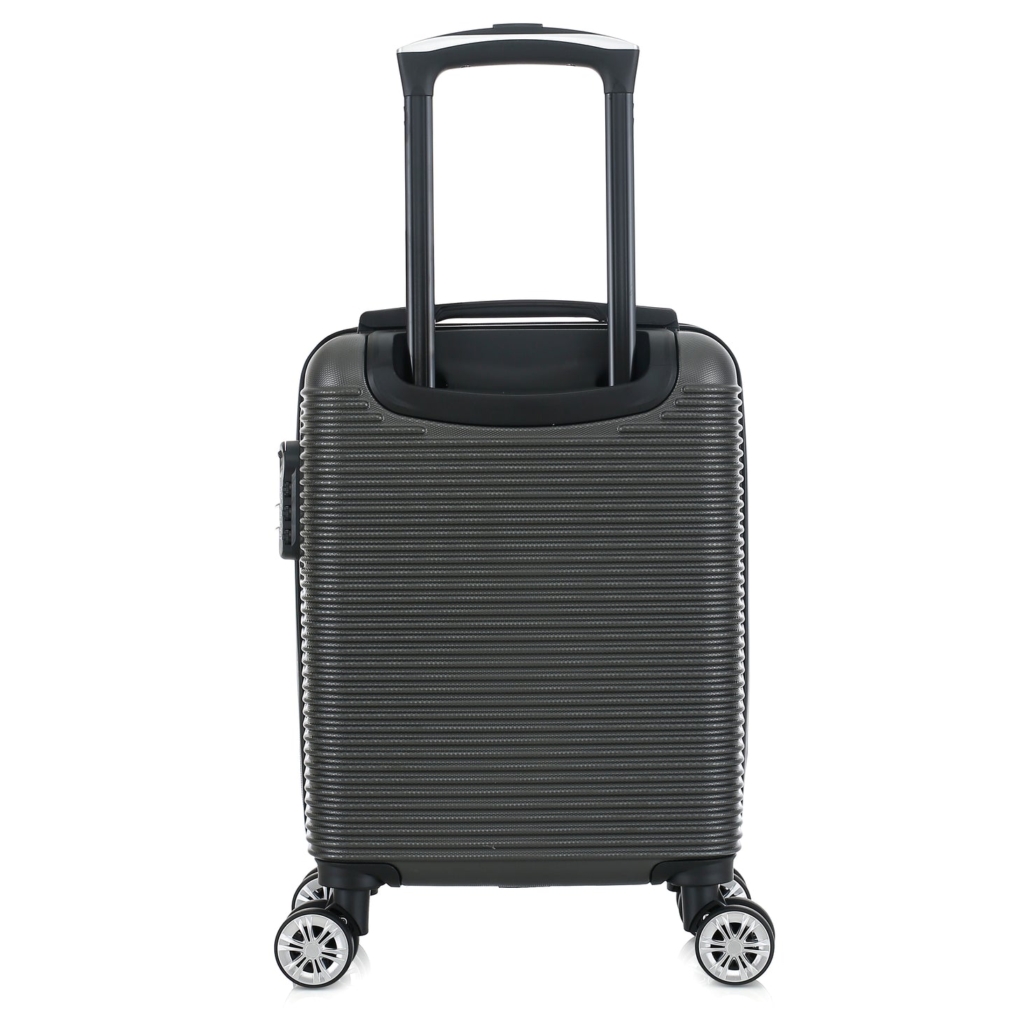 Valise grise de notre collection Georges Rech, Milan, taille XS, de dos
