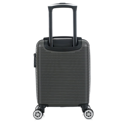 Valise grise de notre collection Georges Rech, Milan, taille XS, de dos
