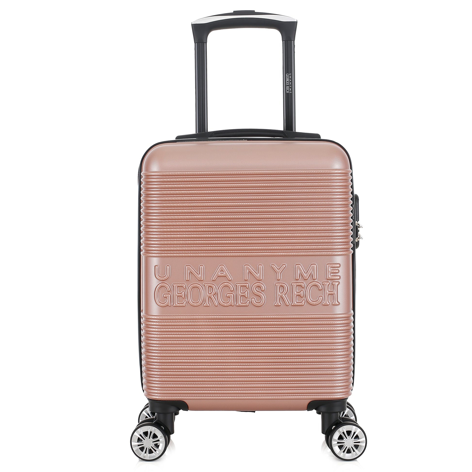 Valise rose de notre collection Georges Rech, Milan, taille XS, de face