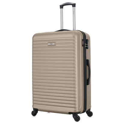 Valise beige de notre collection Potiron Paris, Montmartre, taille L, de 3/4
