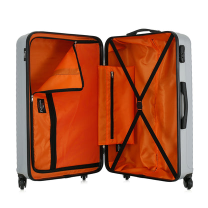 Valise silver de notre collection Potiron Paris, Montmartre, taille L, ouverte
