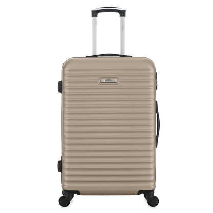 Valise beige de notre collection Potiron Paris, Montmartre, de face
