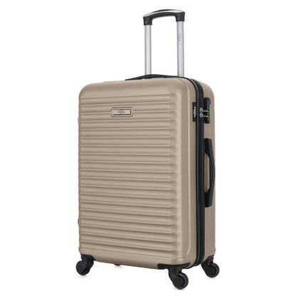 Valise beige de notre collection Potiron Paris, Montmartre, de 3/4
