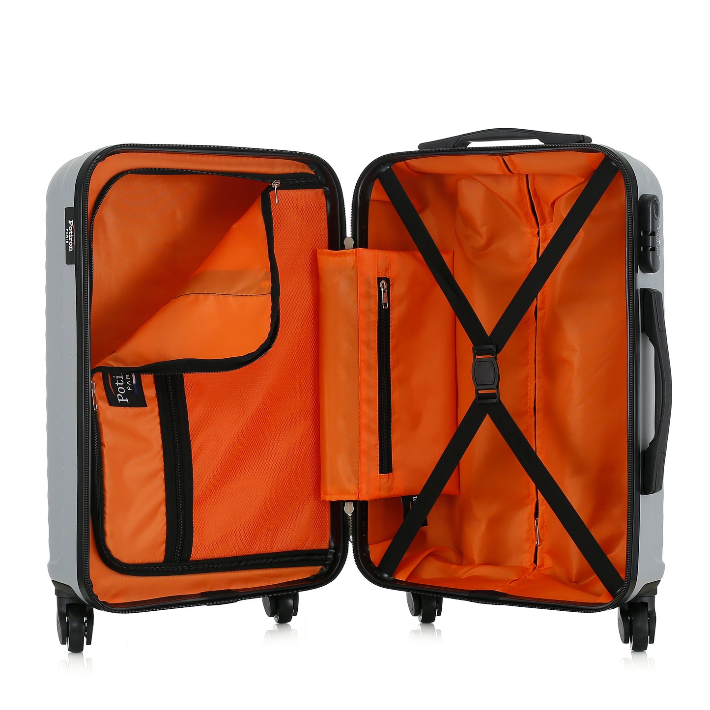 Valise silver de notre collection Potiron Paris, Montmartre, ouverte