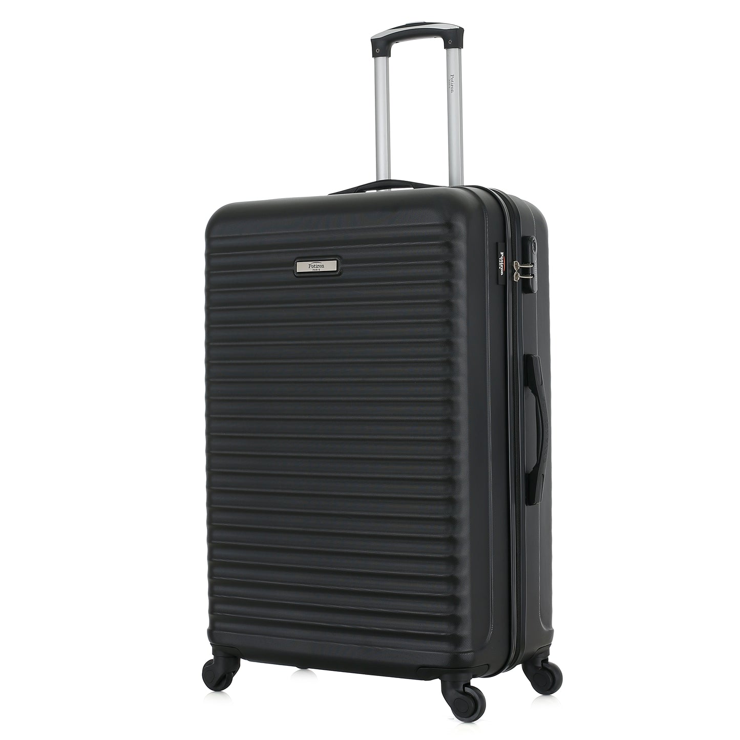Grande valise noire de 3/4

