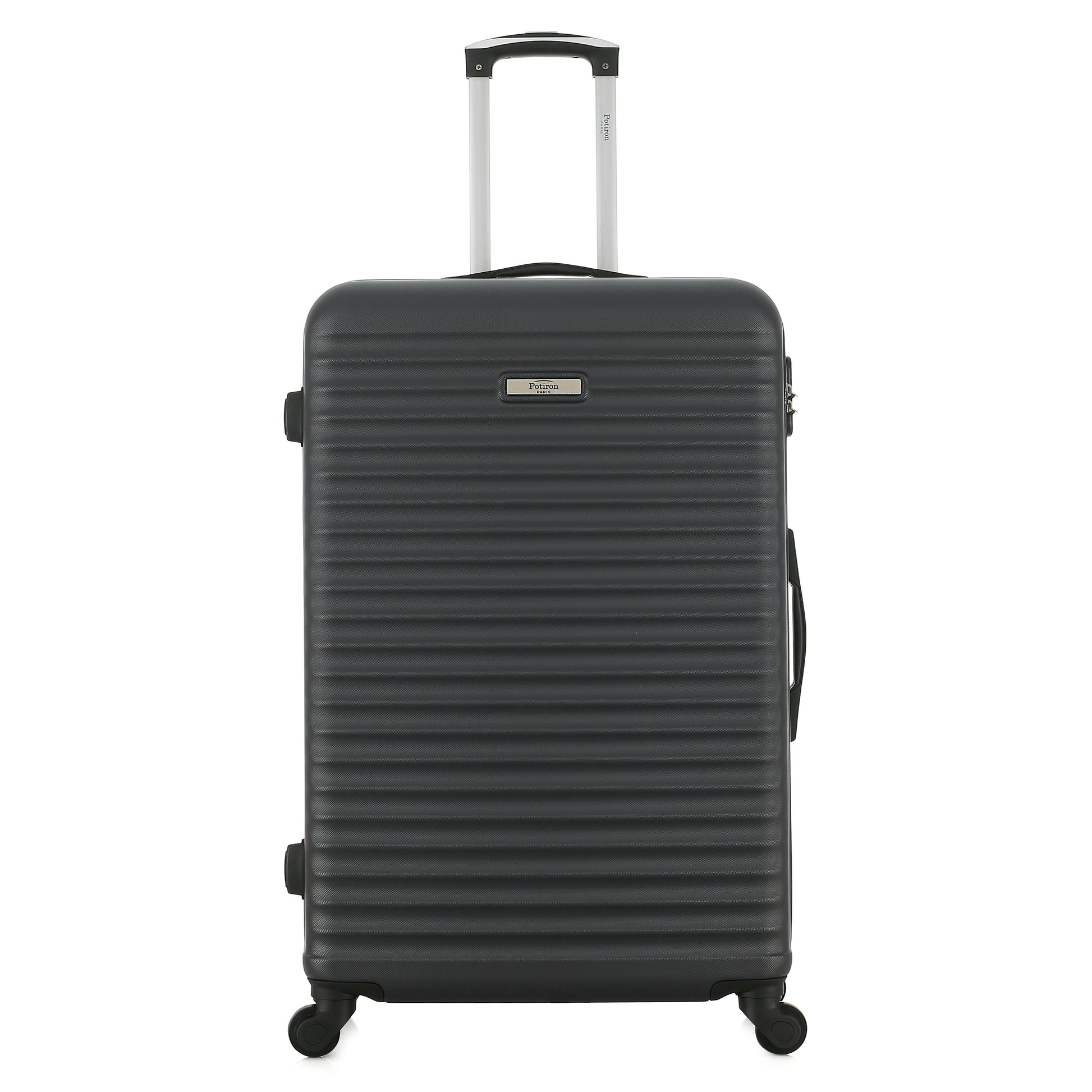 Grande valise grise de face
