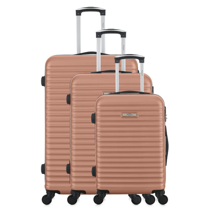 Set de 3 valises roses de notre collection Potiron Paris, Montmartre, de face