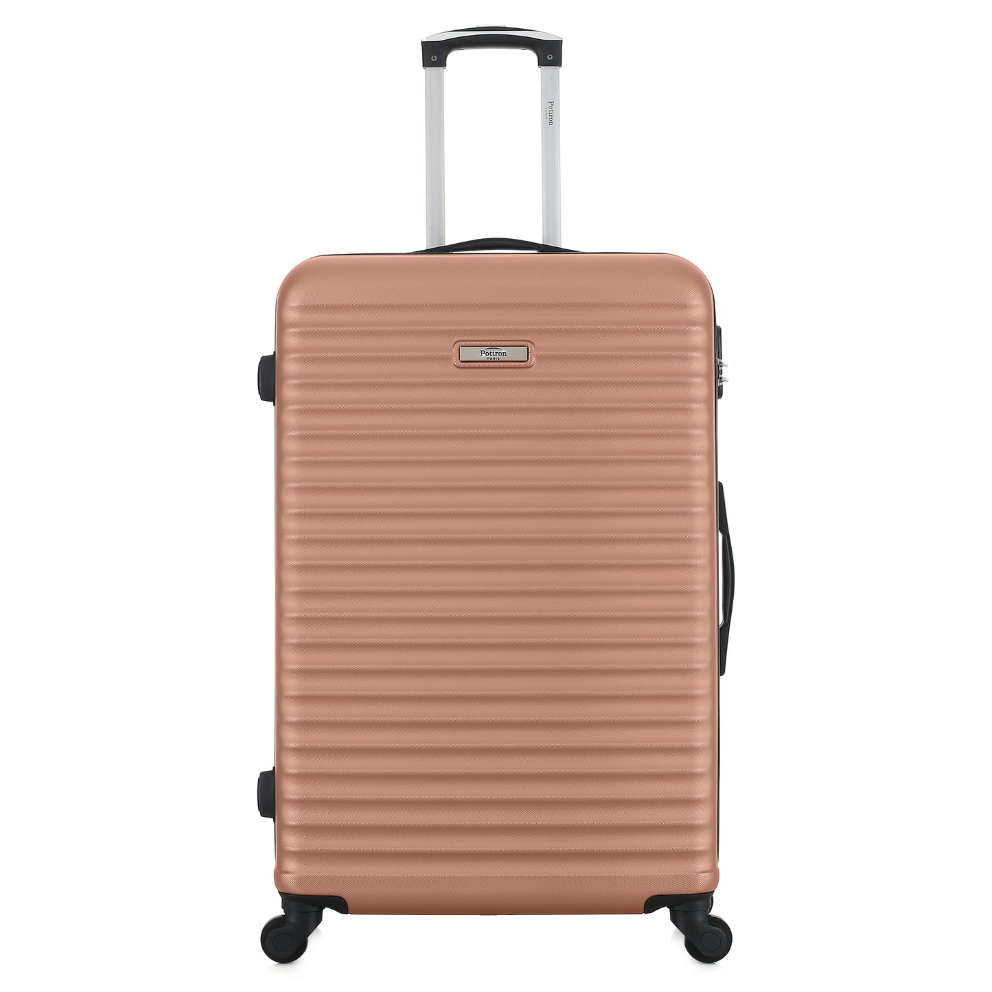 Grande valise rose de face
