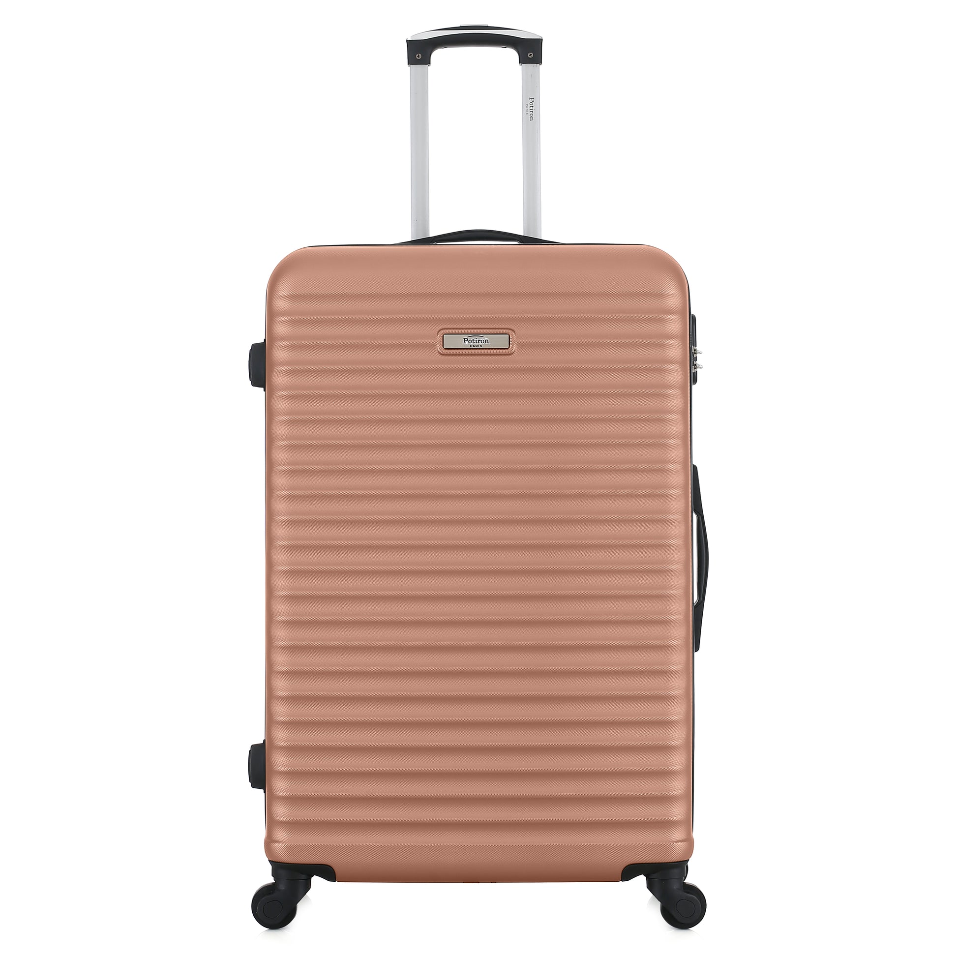 Grande valise rose de face
