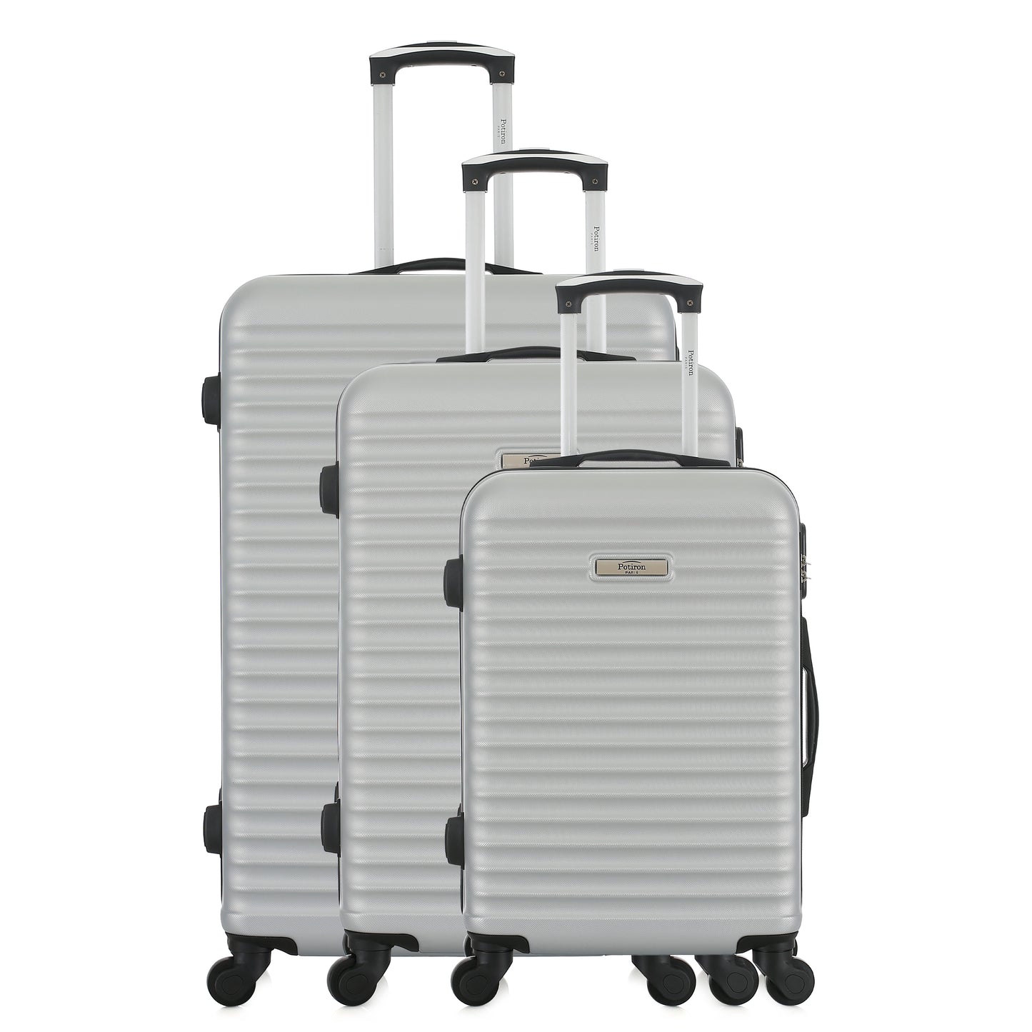 Set de 3 valises silver de notre collection Potiron Paris, Montmartre, de face