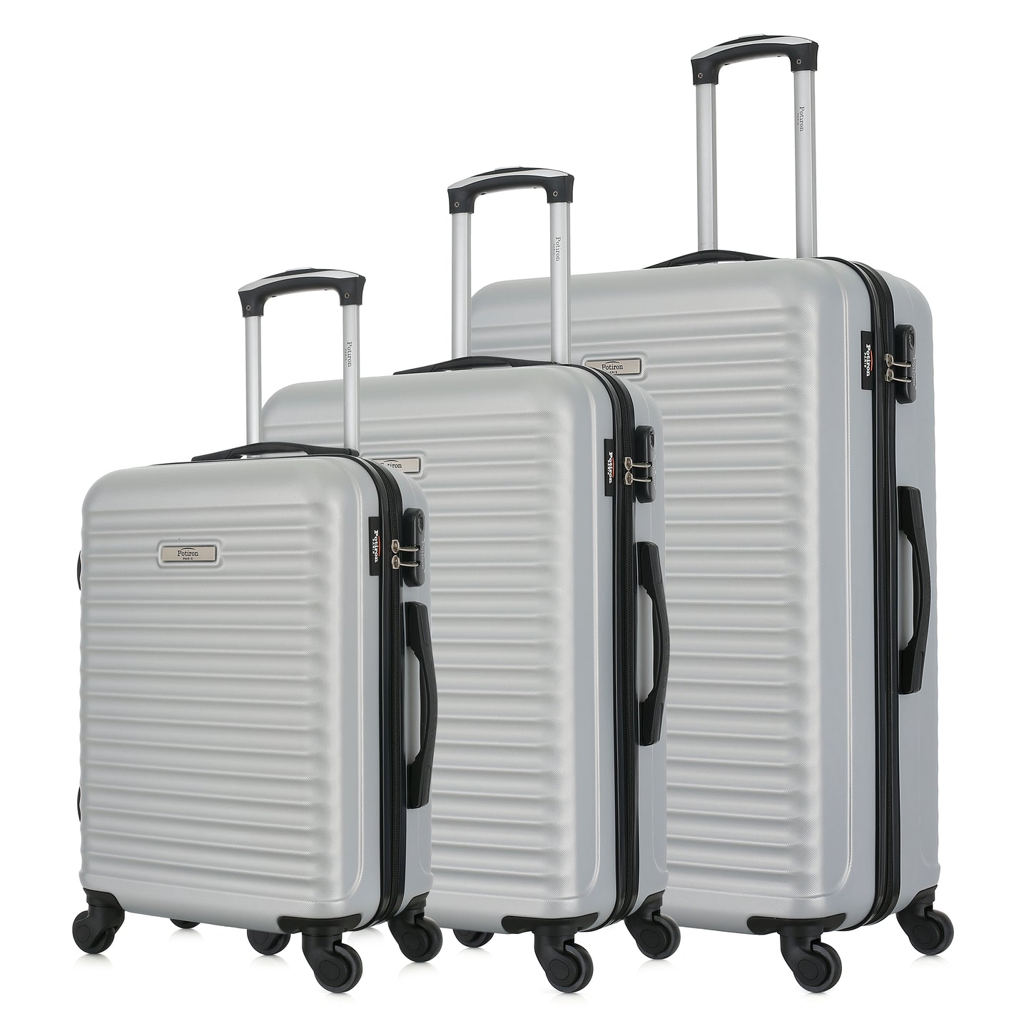 Set de 3 valises silver de notre collection Potiron Paris, Montmartre, de côté