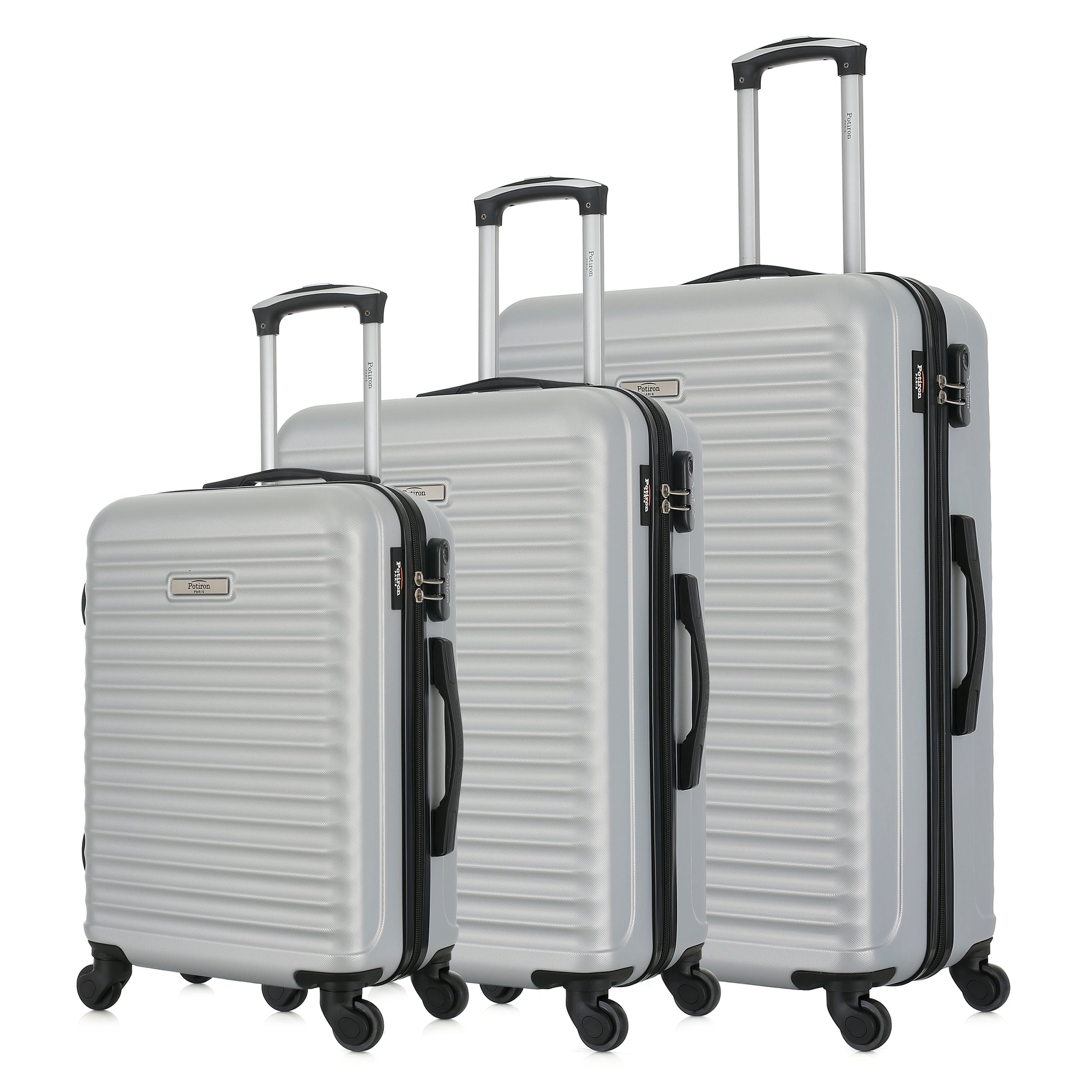 Set de 3 valises silver de notre collection Potiron Paris, Montmartre, de côté