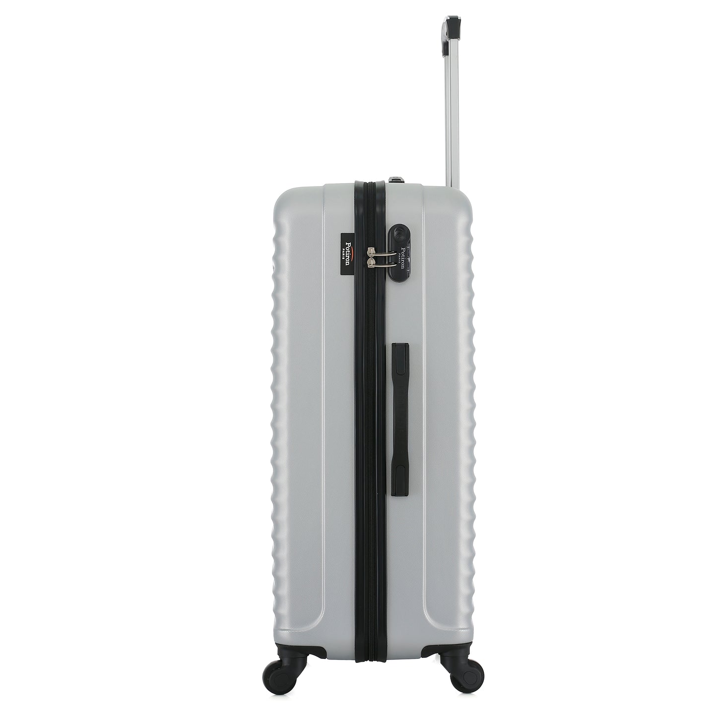 Grande valise silver de côté
