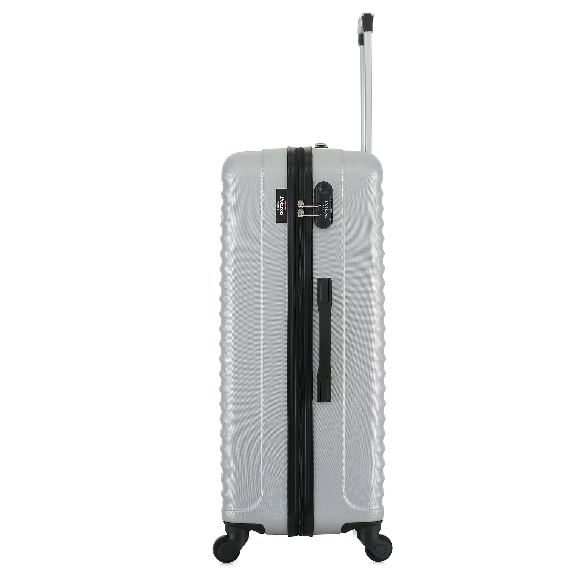 Grande valise silver de côté
