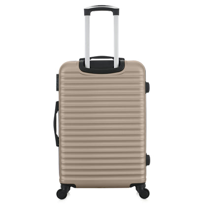 Valise beige de notre collection Potiron Paris, Montparnasse, taille M, de dos
