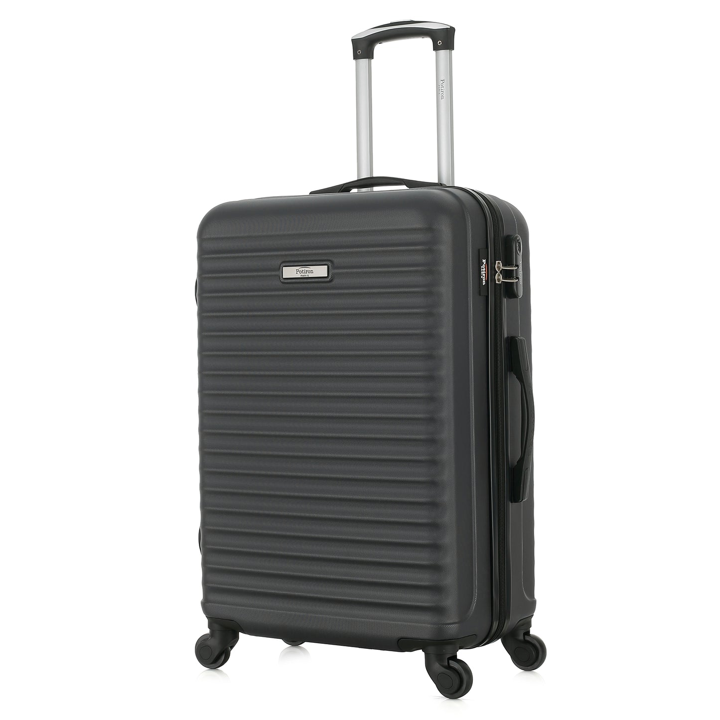 Valise grise de notre collection Potiron Paris, Montparnasse, taille M, de 3/4
