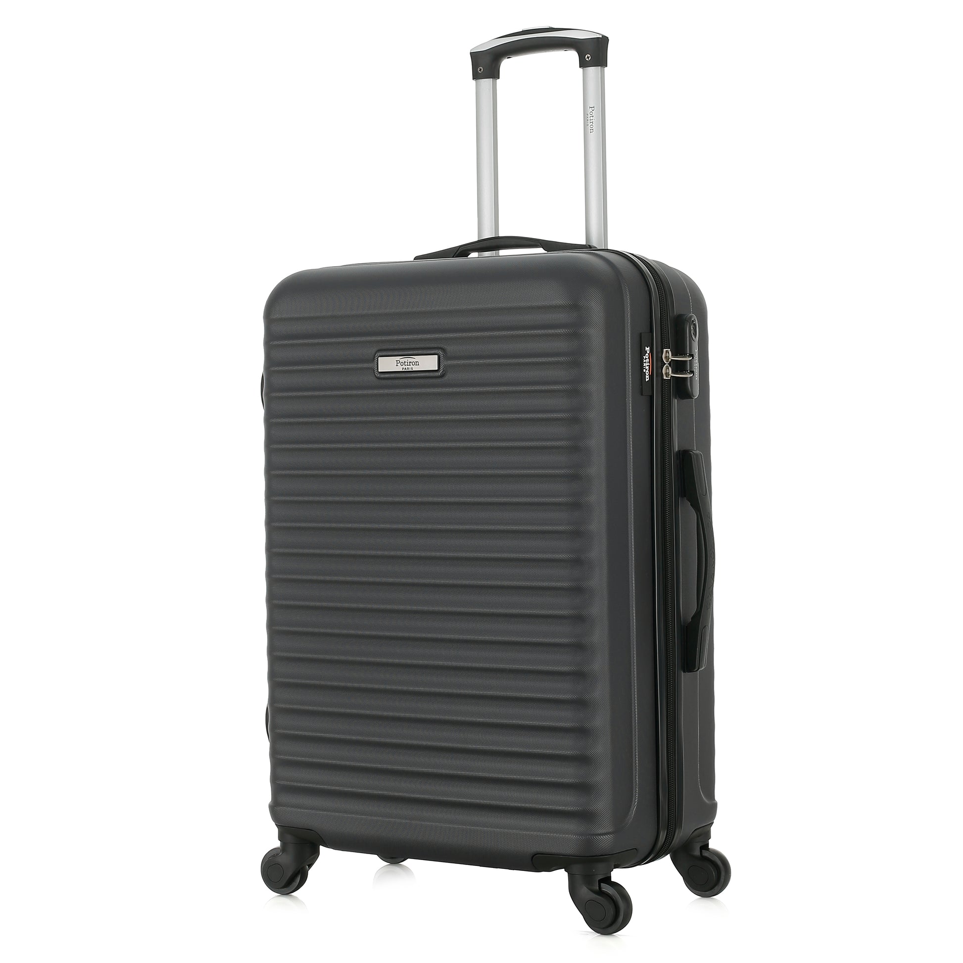 Valise grise de notre collection Potiron Paris, Montparnasse, taille M, de 3/4
