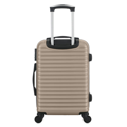 Valise beige de notre collection Potiron Paris, Montparnasse, taille S, de dos
