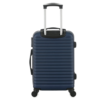 Valise bleue de notre collection Potiron Paris, Montparnasse, taille S, de dos
