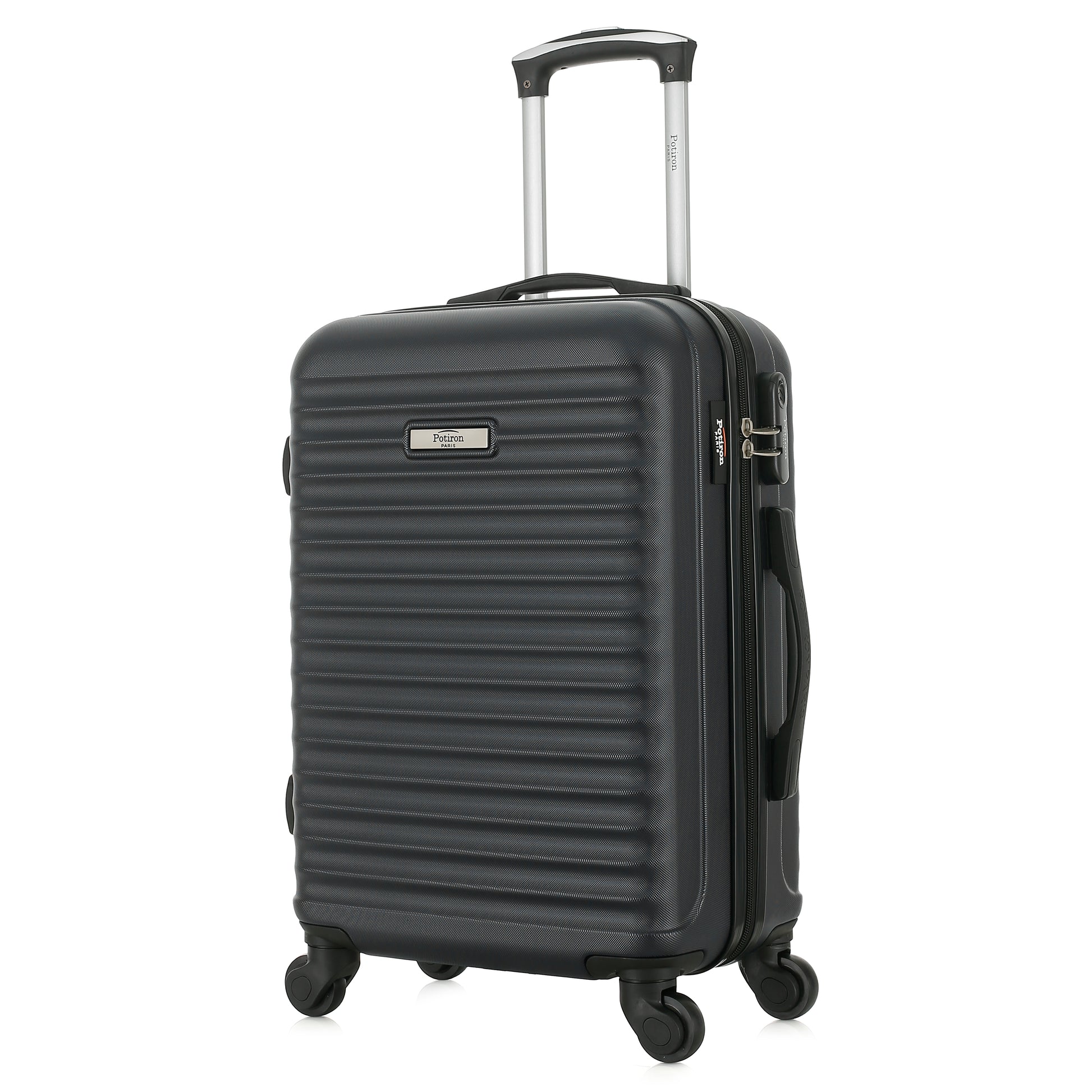 Valise grise de notre collection Potiron Paris, Montparnasse, taille S, de 3/4
