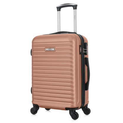 Valise rose de notre collection Potiron Paris, Montparnasse, taille S, de 3/4
