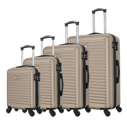 Set de 3 valises beige de notre collection Potiron Paris, Montparnasse, de côté