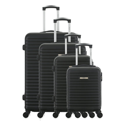 Set de 3 valises noires de notre collection Potiron Paris, Montparnasse, de face