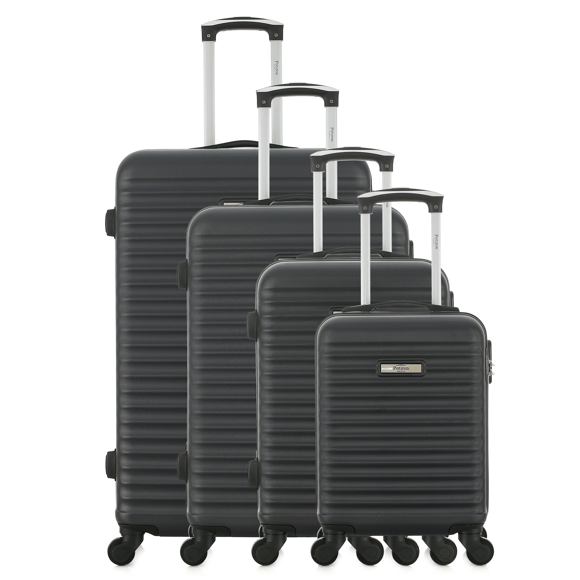 Set de 3 valises grises de notre collection Potiron Paris, Montparnasse, de face